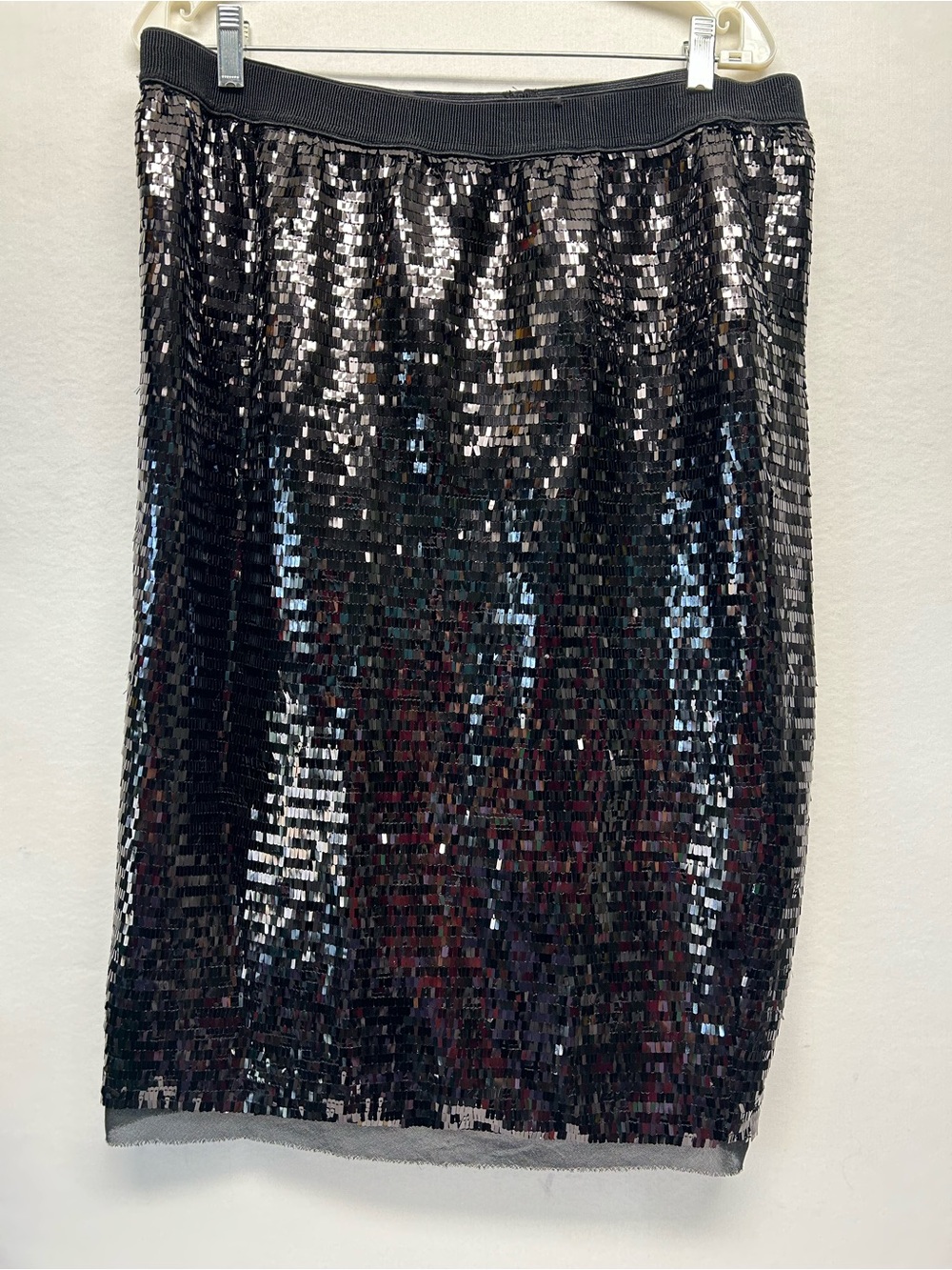 Who What Wear Black Sequin Pencil Skirt